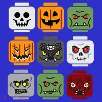 Halloween Building Brick Head Pumpkin Ghost Zombie Friends Tote Bag thumb 4