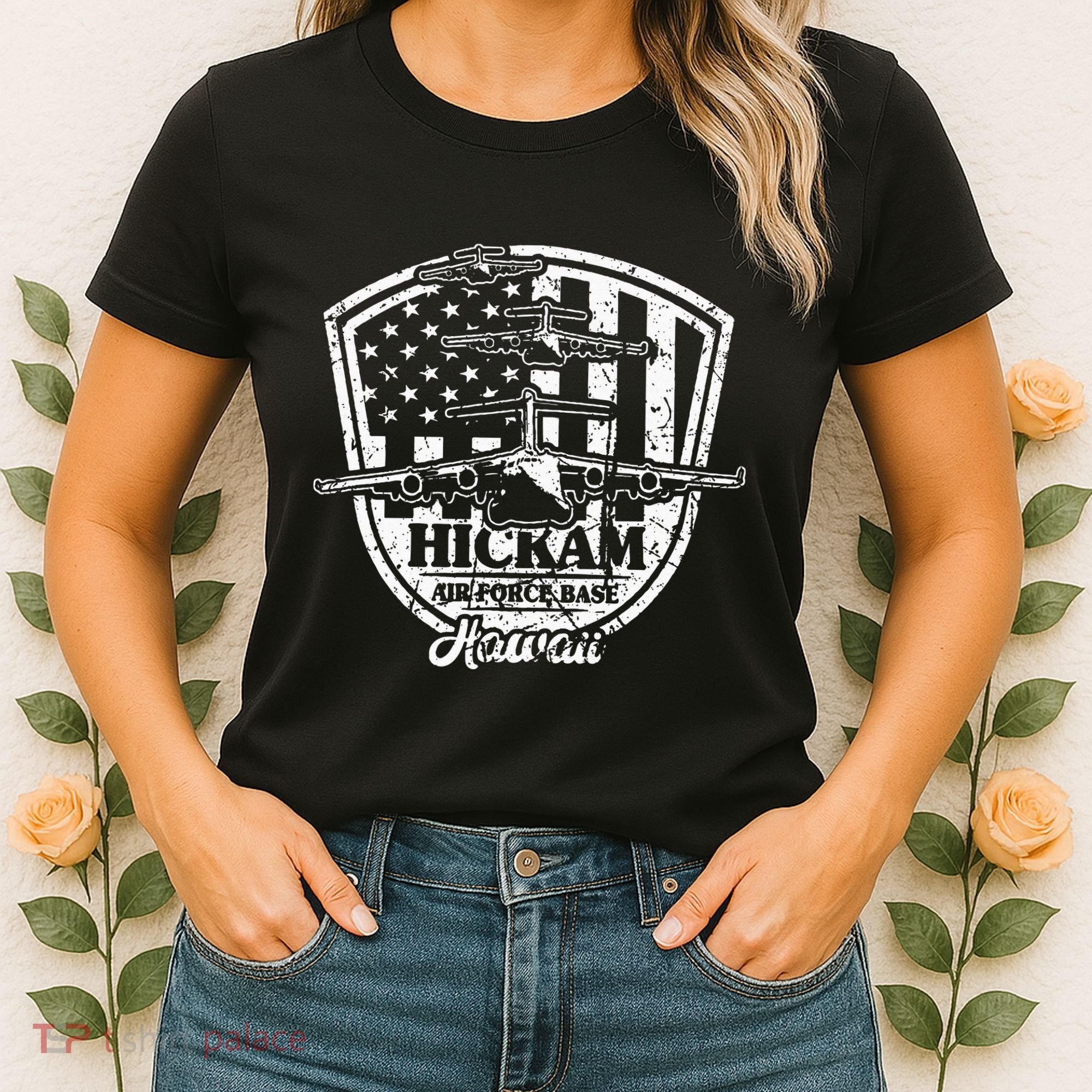Hickam Base C17 Usaf Pearl Harbor Hawaii Women's T-Shirt