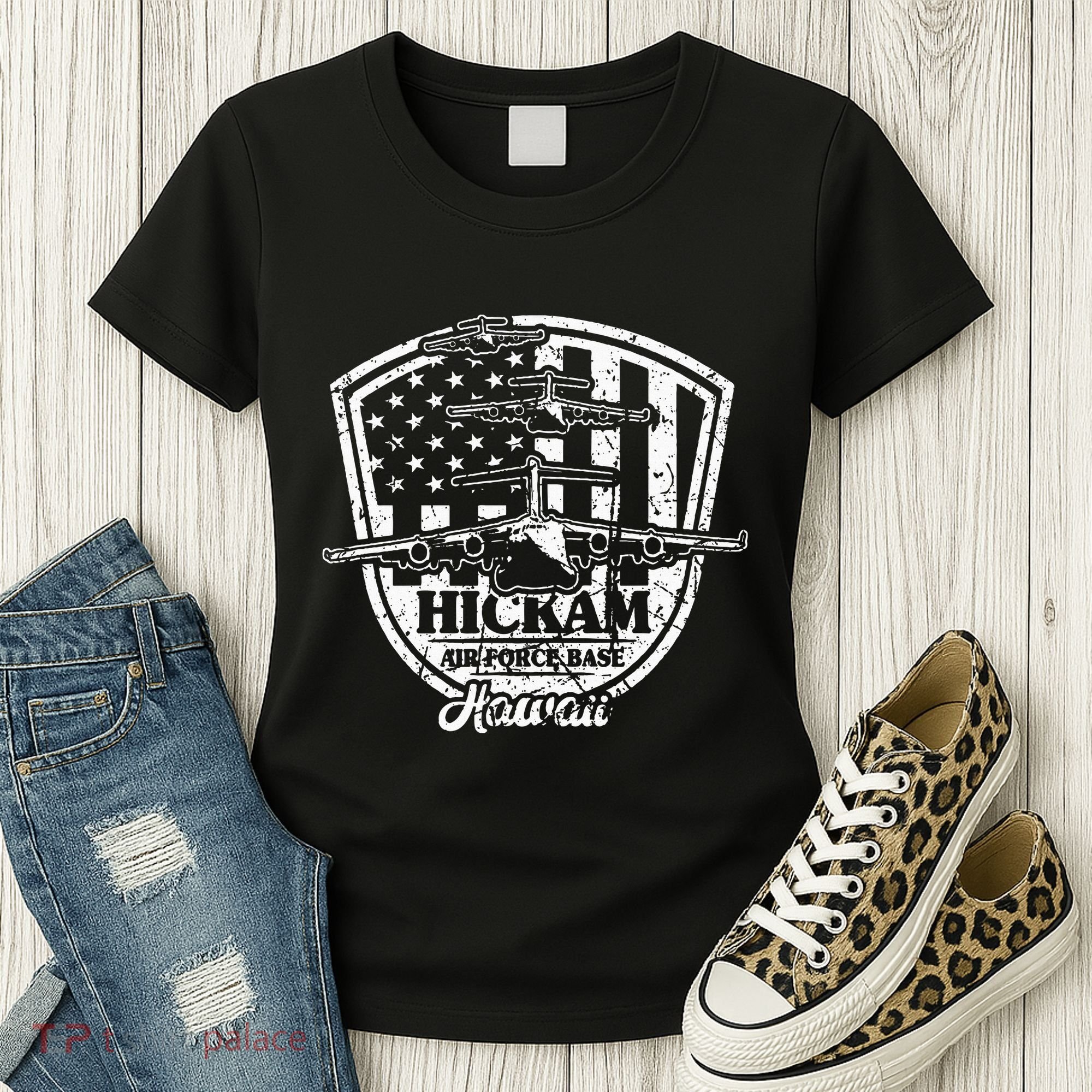 Hickam Base C17 Usaf Pearl Harbor Hawaii Women's T-Shirt
