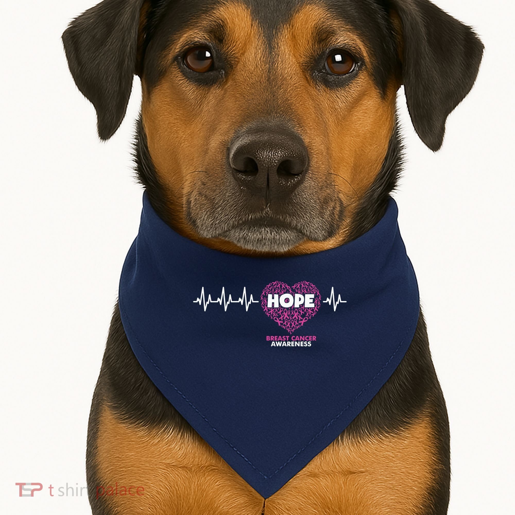 Hope Breast Cancer Awareness USA-Made Doggie Bandana