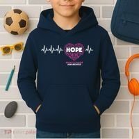 Hope Breast Cancer Awareness Kids Hoodie thumb 2