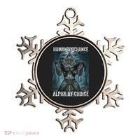 Human By Chance Alpha By Choice Cool Funny Alpha Wolf Meme Ornament thumb 0