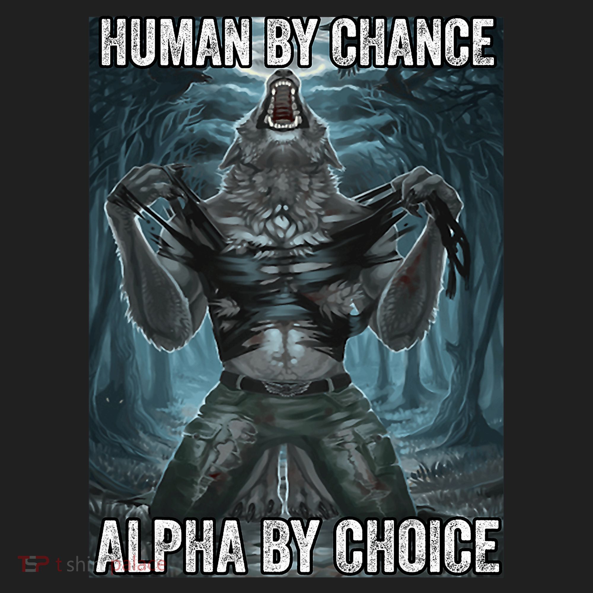 Human By Chance Alpha By Choice Cool Funny Alpha Wolf Meme Hat