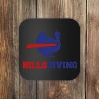 Happy Billsgiving Chicken Football Thanksgiving Coaster thumb 0