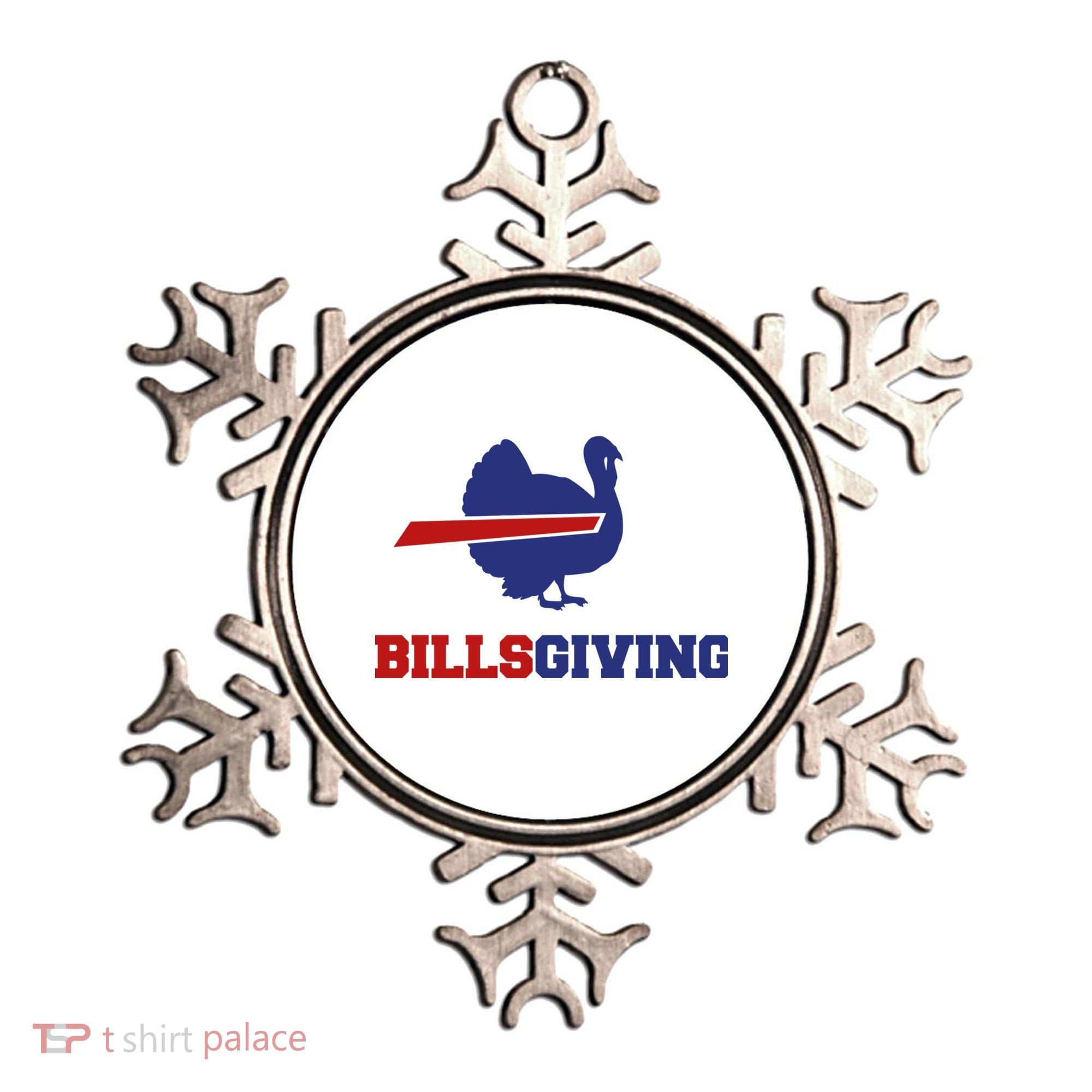 Happy Billsgiving Chicken Football Thanksgiving Ornament