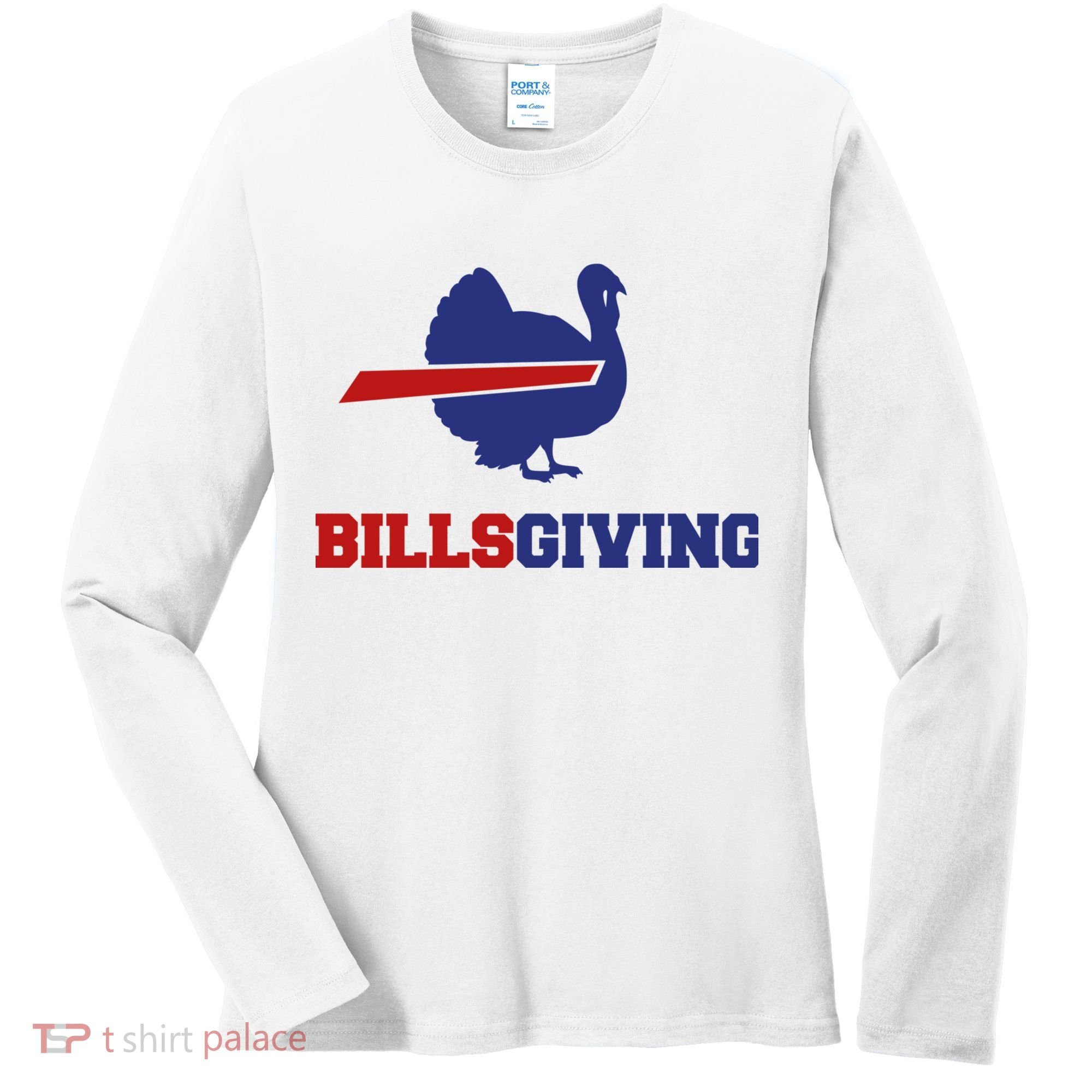 Happy Billsgiving Chicken Football Thanksgiving Women's Long Sleeve Shirt