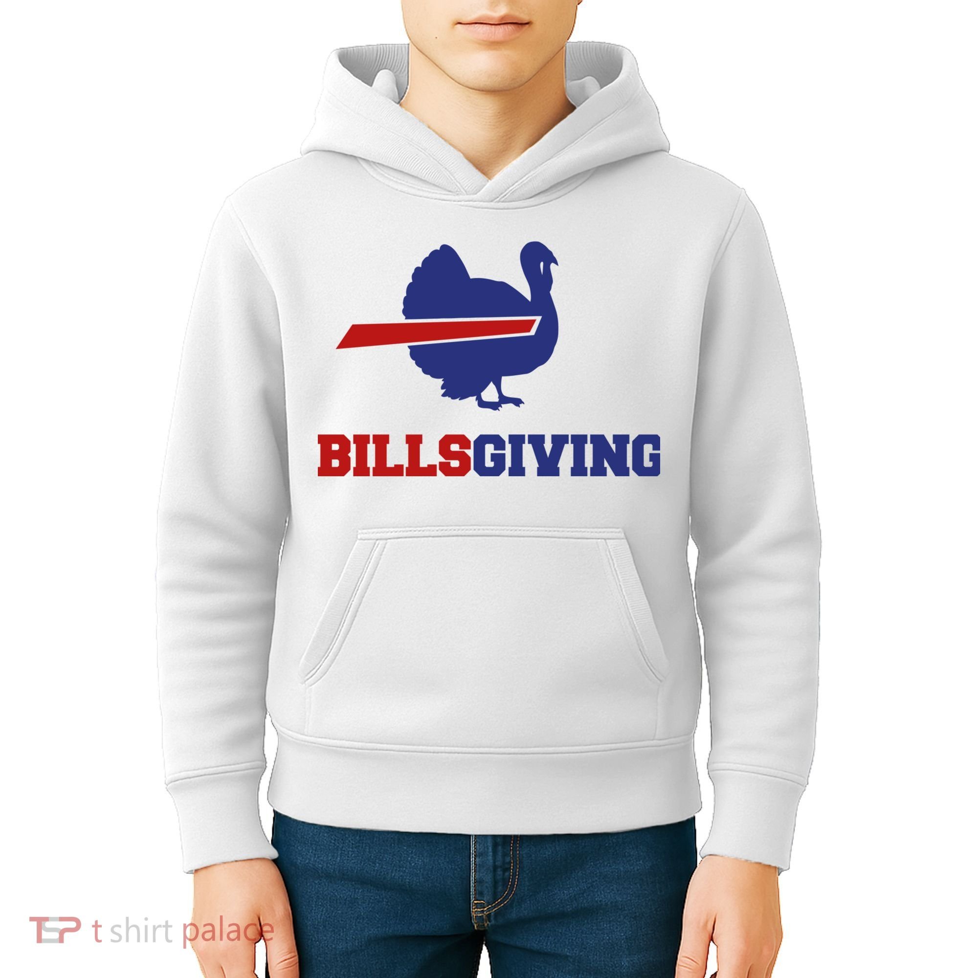Happy Billsgiving Chicken Football Thanksgiving Kids Hoodie
