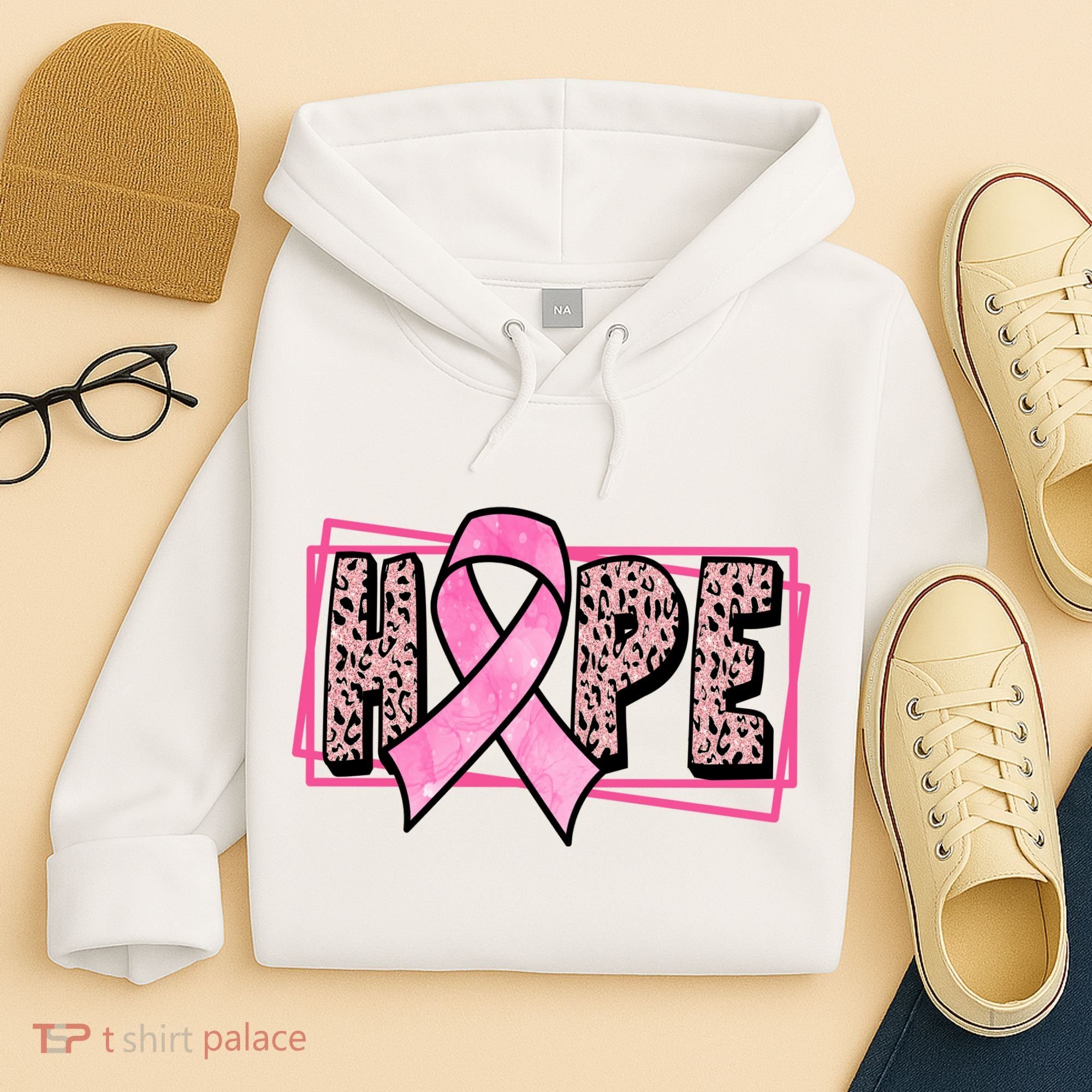 Hope Breast Cancer Awareness Ribbon Hoodie