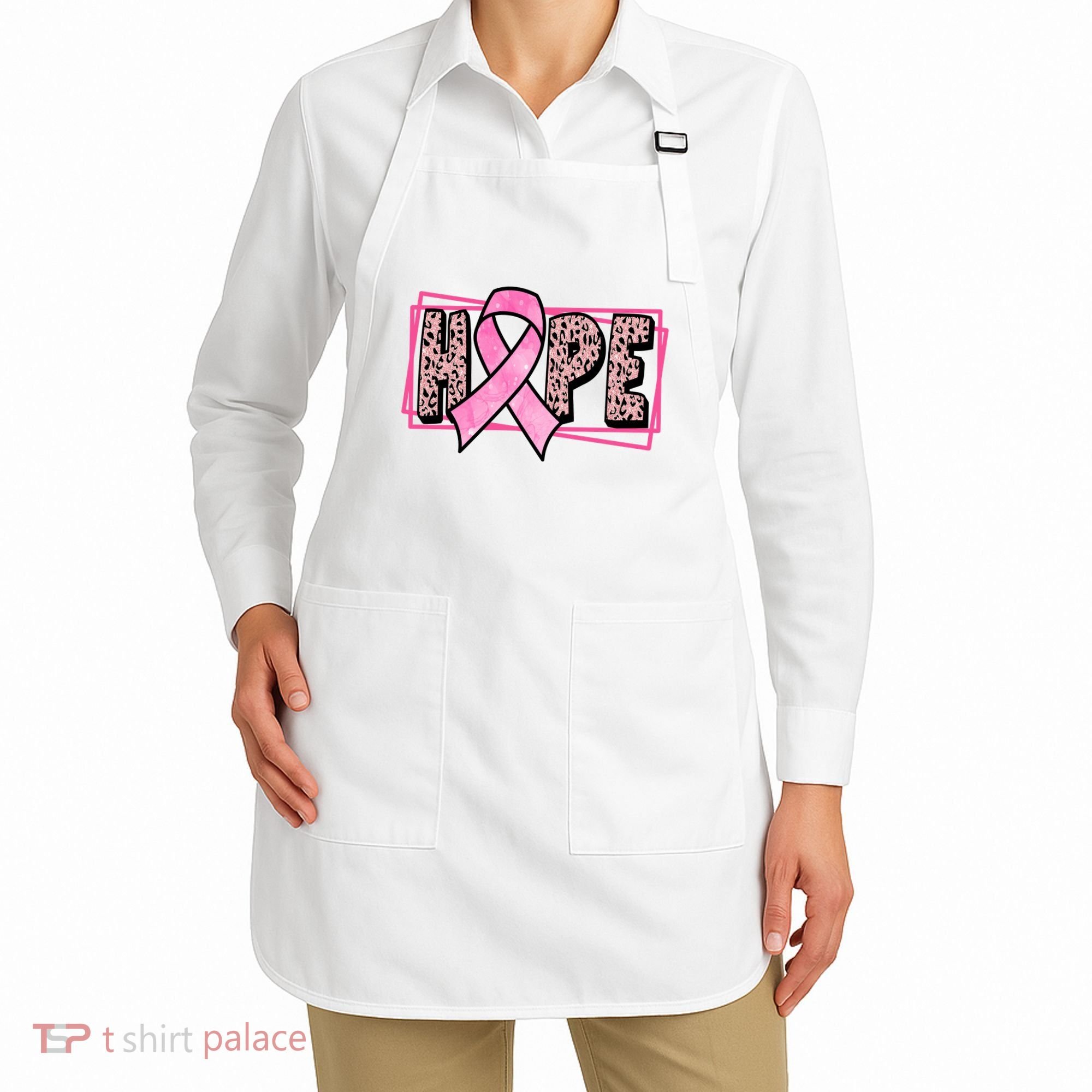 Hope Breast Cancer Awareness Ribbon Apron