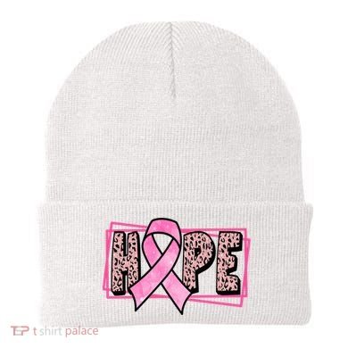 Hope Breast Cancer Awareness Ribbon Beanie