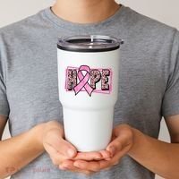 Hope Breast Cancer Awareness Ribbon Tumbler thumb 2