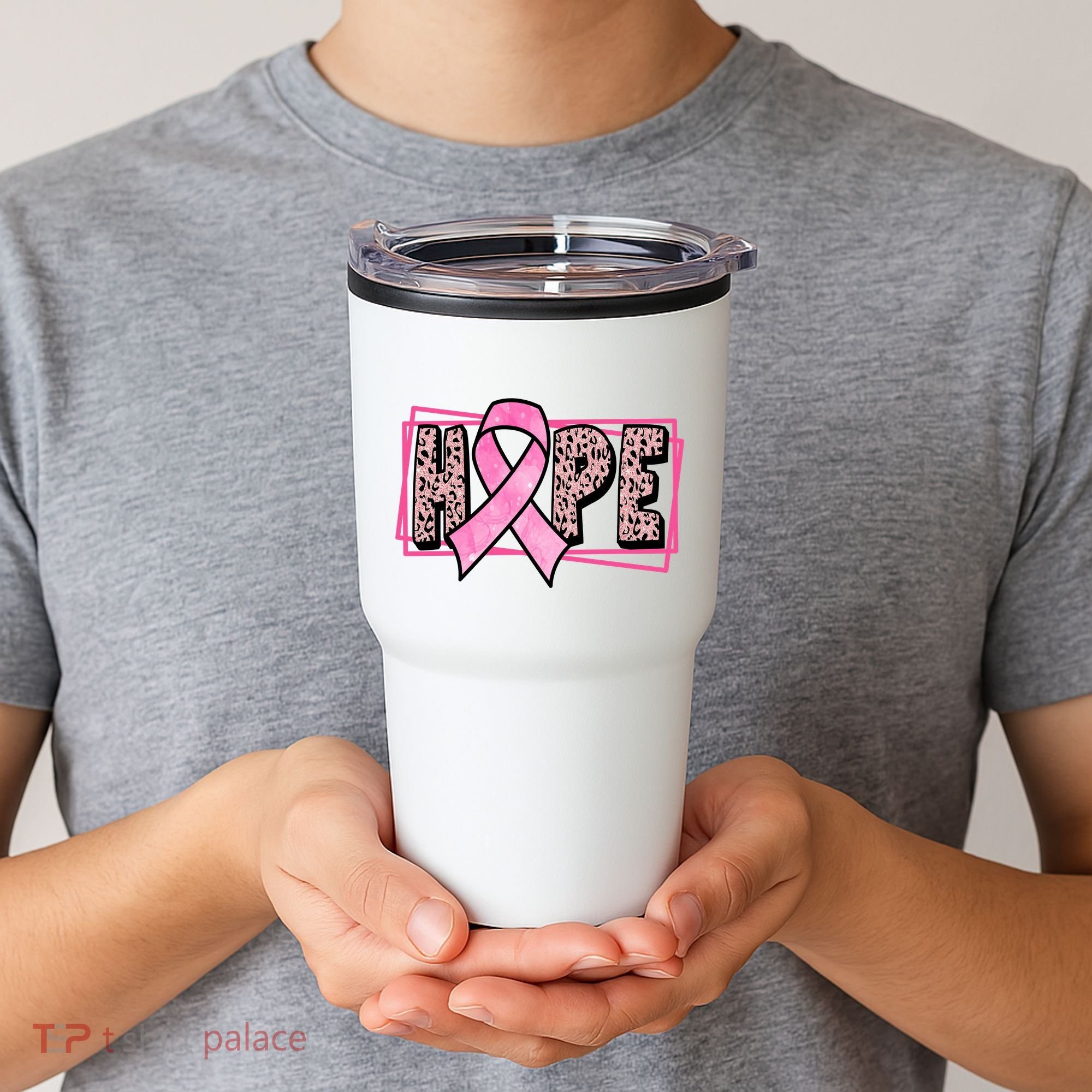 Hope Breast Cancer Awareness Ribbon Tumbler