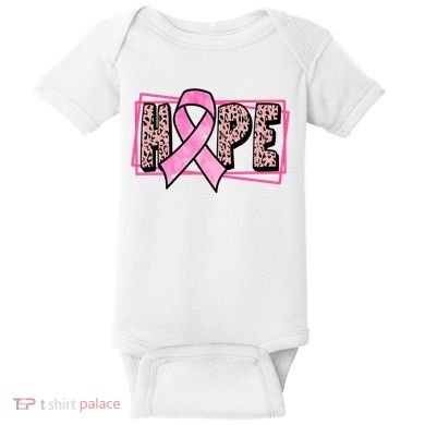 Hope Breast Cancer Awareness Ribbon Baby Bodysuit