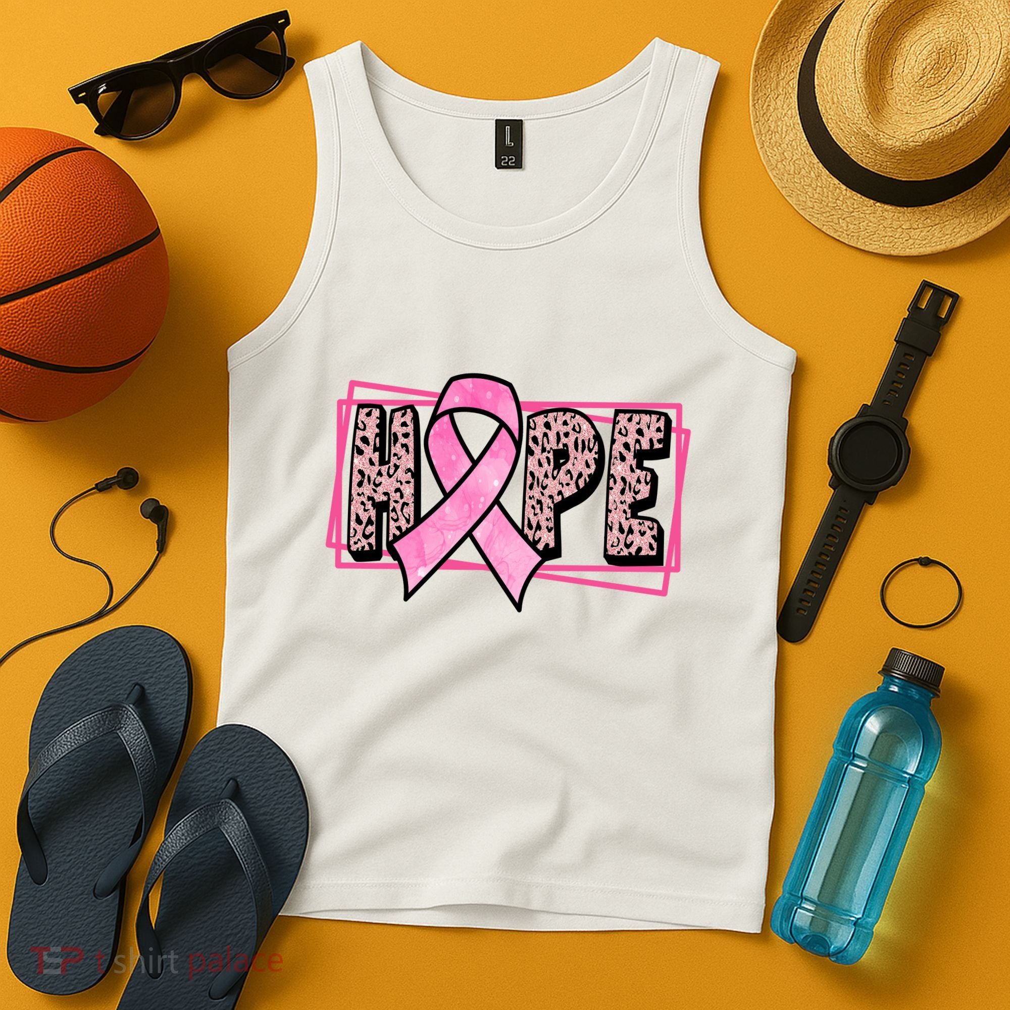 Hope Breast Cancer Awareness Ribbon Tank Top