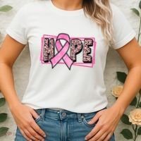 Hope Breast Cancer Awareness Ribbon Women's T-Shirt thumb 2