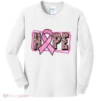 Hope Breast Cancer Awareness Ribbon Kids Long Sleeve Shirt thumb 0