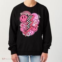 Heal Breast Cancer Awareness Retro Smile Women's Sweatshirt thumb 0