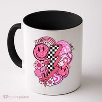 Heal Breast Cancer Awareness Retro Smile Coffee Mug thumb 0