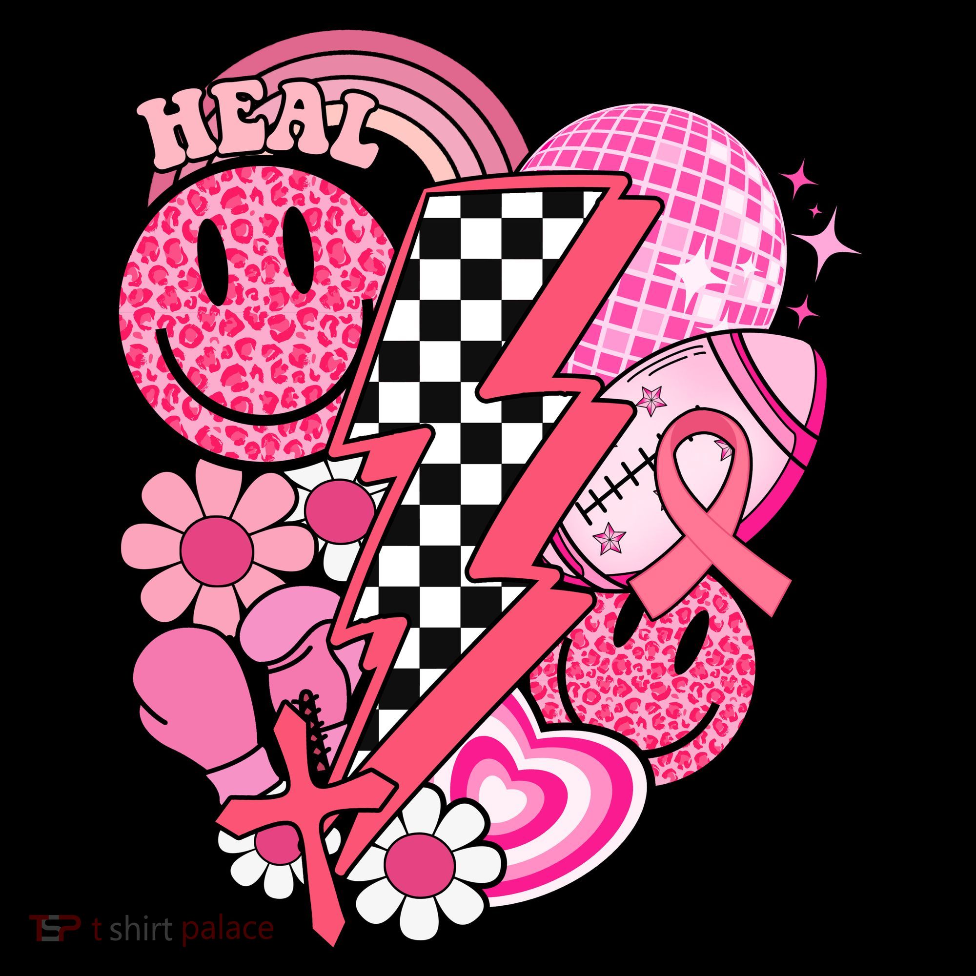 Heal Breast Cancer Awareness Retro Smile Coffee Mug