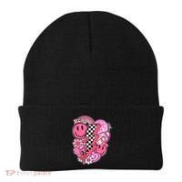 Heal Breast Cancer Awareness Retro Smile Beanie thumb 0