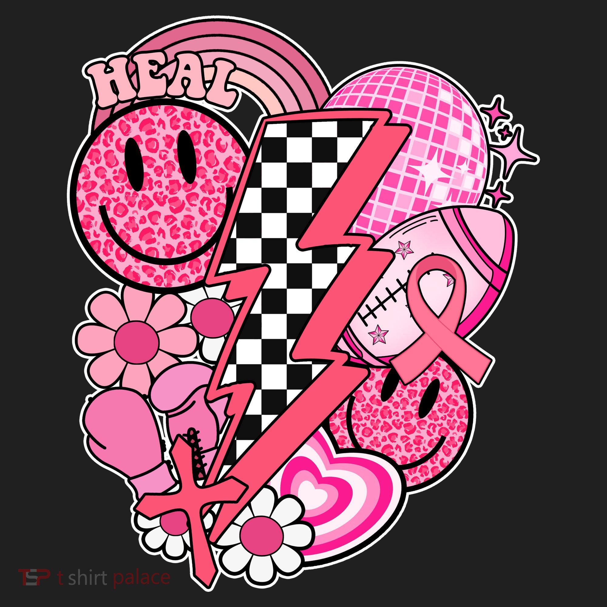 Heal Breast Cancer Awareness Retro Smile Beanie