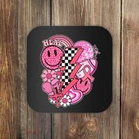 Heal Breast Cancer Awareness Retro Smile Coaster thumb 0