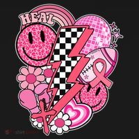 Heal Breast Cancer Awareness Retro Smile Mousepad thumb 1