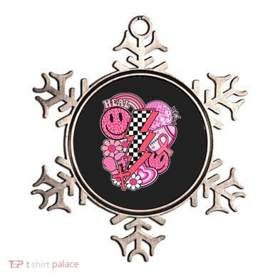 Heal Breast Cancer Awareness Retro Smile Ornament