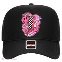 Heal Breast Cancer Awareness Retro Smile Hat thumb 0