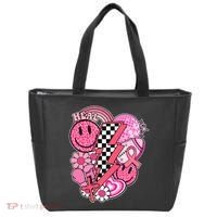 Heal Breast Cancer Awareness Retro Smile Tote Bag thumb 0
