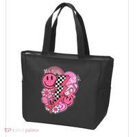 Heal Breast Cancer Awareness Retro Smile Tote Bag thumb 3