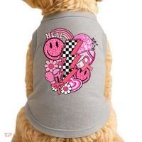 Heal Breast Cancer Awareness Retro Smile Doggie Tank thumb 0