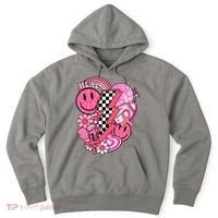 Heal Breast Cancer Awareness Retro Smile Hoodie thumb 0