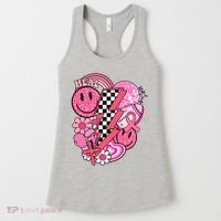 Heal Breast Cancer Awareness Retro Smile Women's Tank Top thumb 0