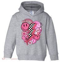 Heal Breast Cancer Awareness Retro Smile Toddler Hoodie thumb 0