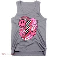 Heal Breast Cancer Awareness Retro Smile Tank Top thumb 0