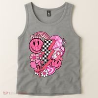 Heal Breast Cancer Awareness Retro Smile Tank Top thumb 2