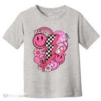 Heal Breast Cancer Awareness Retro Smile Toddler T-Shirt thumb 0