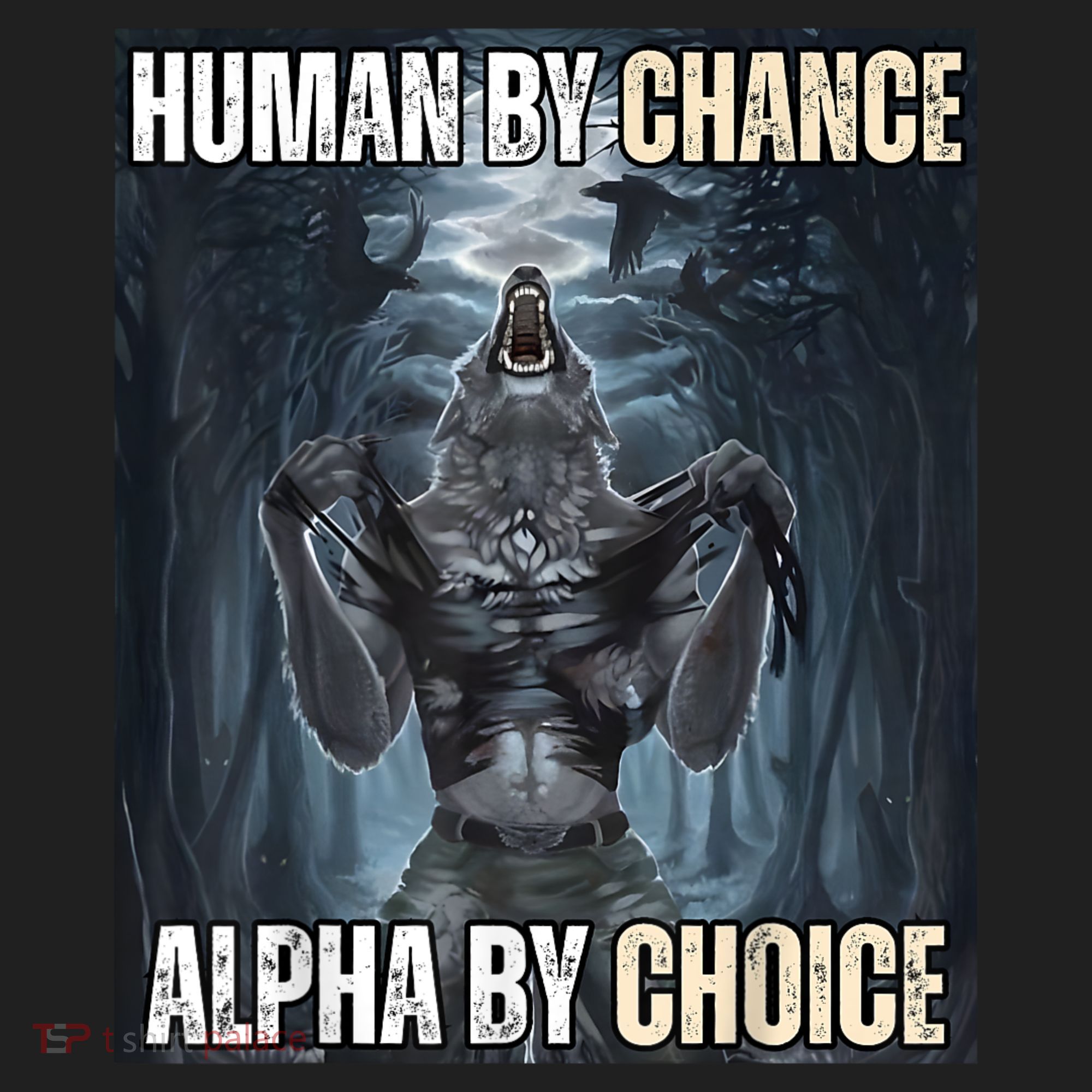Human By Chance Alpha By Choice Cool Funny Alpha Wolf Meme Beanie