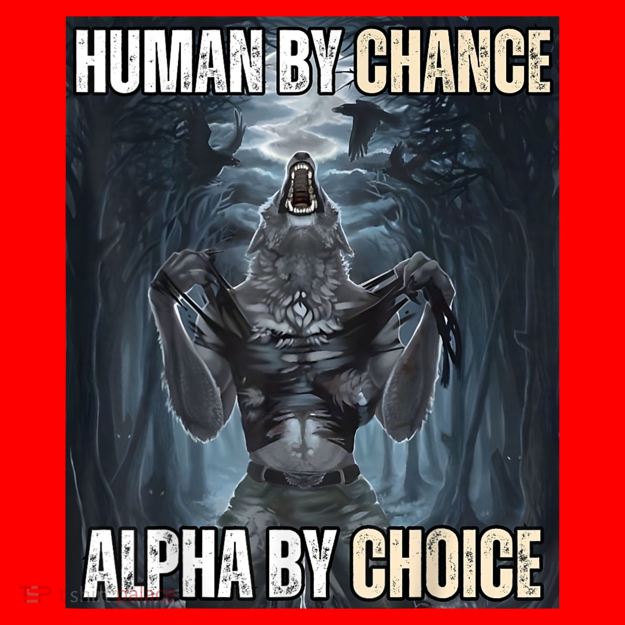 Human By Chance Alpha By Choice Cool Funny Alpha Wolf Meme Santa Hat