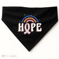 Hope Breast Cancer Awareness Rainbow USA-Made Doggie Bandana thumb 0