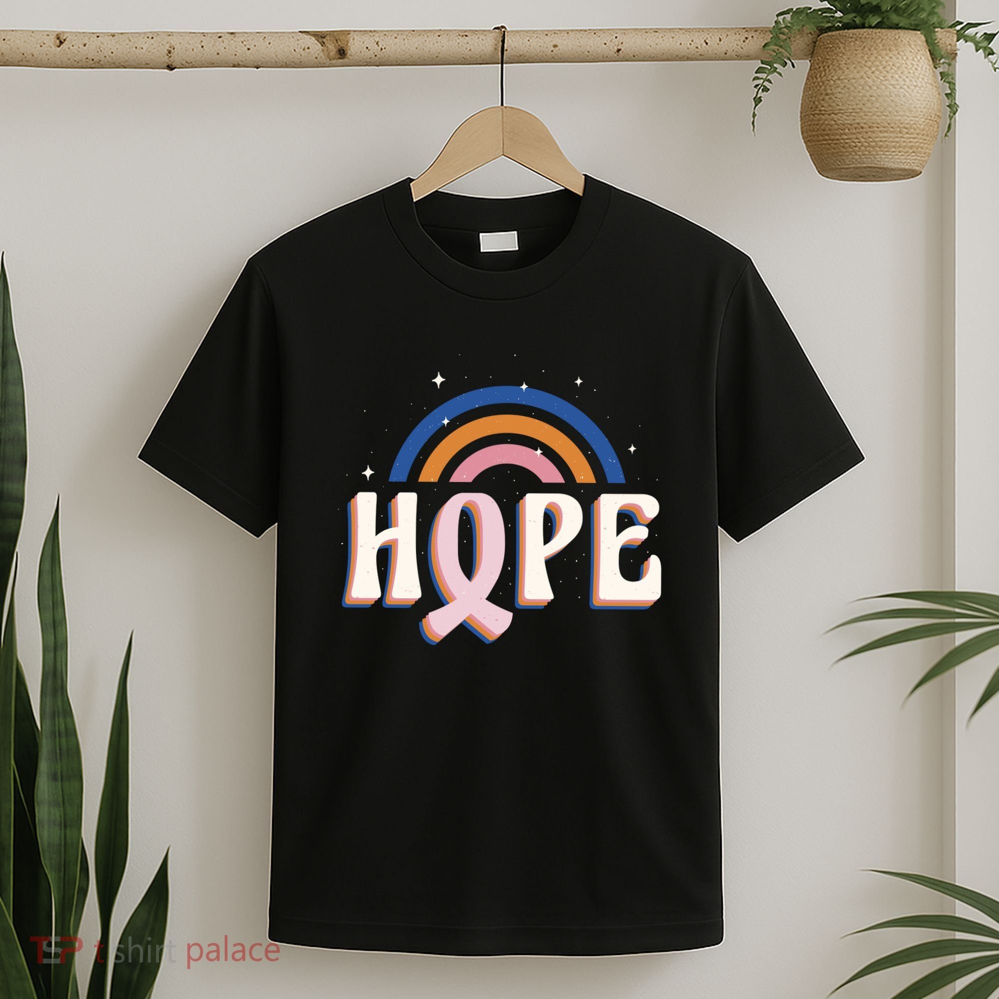 Hope Breast Cancer Awareness Rainbow T-Shirt