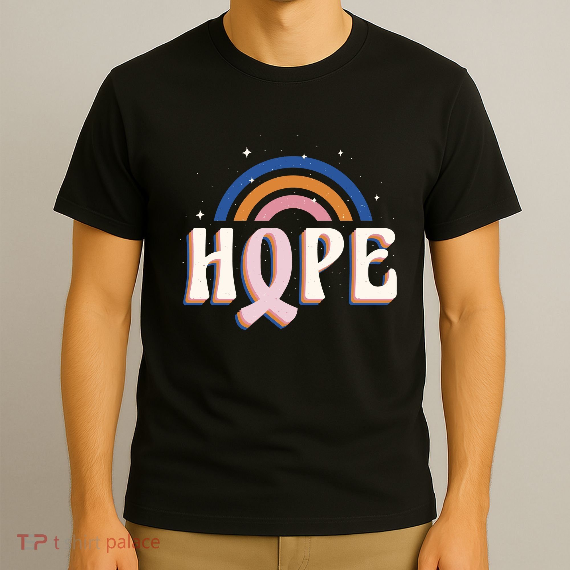 Hope Breast Cancer Awareness Rainbow T-Shirt