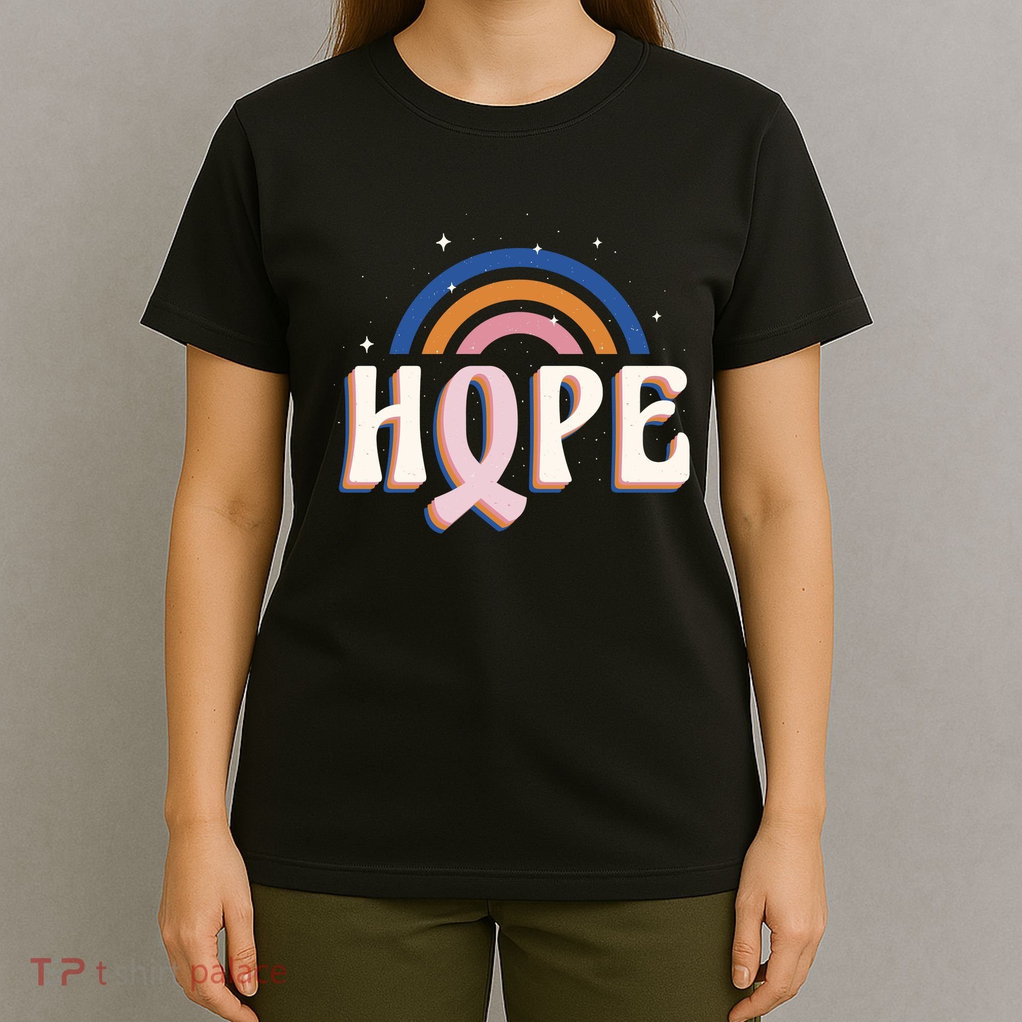 Hope Breast Cancer Awareness Rainbow T-Shirt