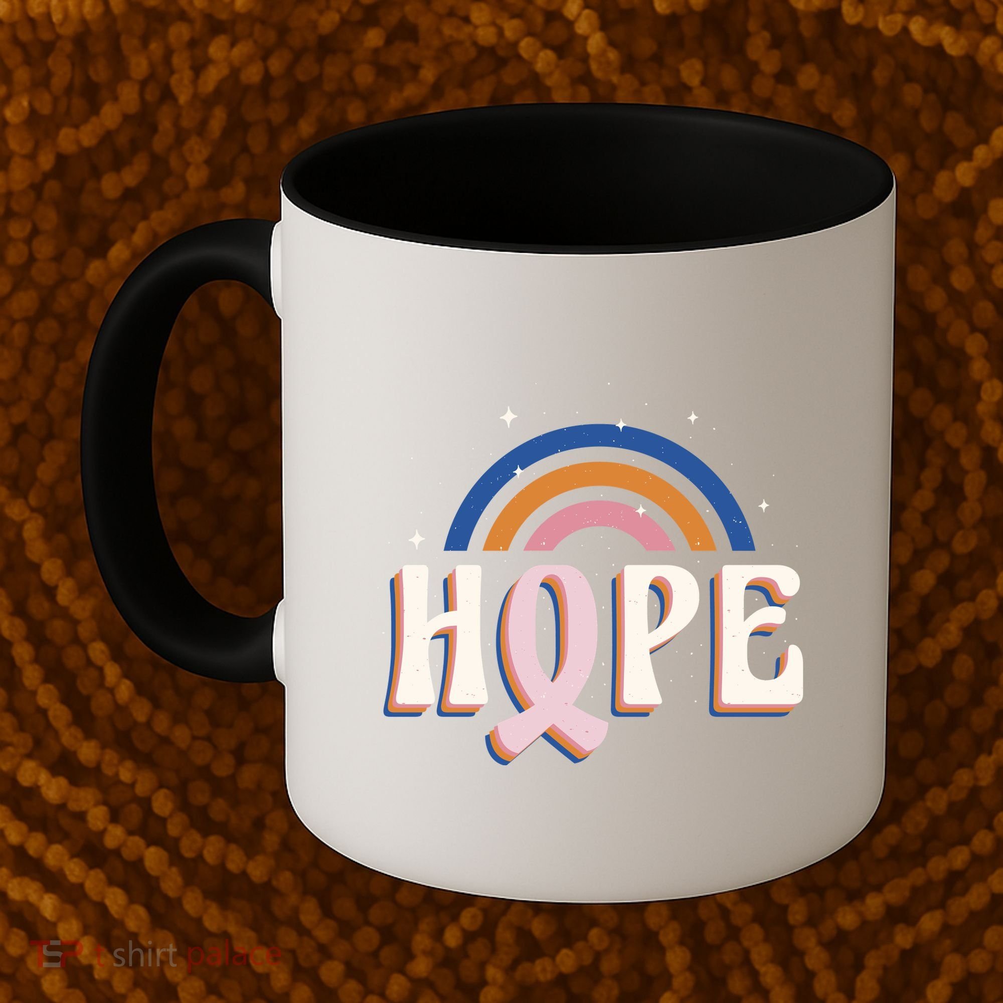 Hope Breast Cancer Awareness Rainbow Coffee Mug