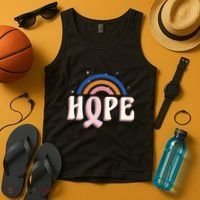 Hope Breast Cancer Awareness Rainbow Tank Top thumb 4