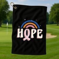 Hope Breast Cancer Awareness Rainbow Golf Towel thumb 1