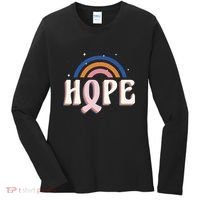 Hope Breast Cancer Awareness Rainbow Women's Long Sleeve Shirt thumb 0