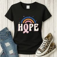 Hope Breast Cancer Awareness Rainbow Women's T-Shirt thumb 3