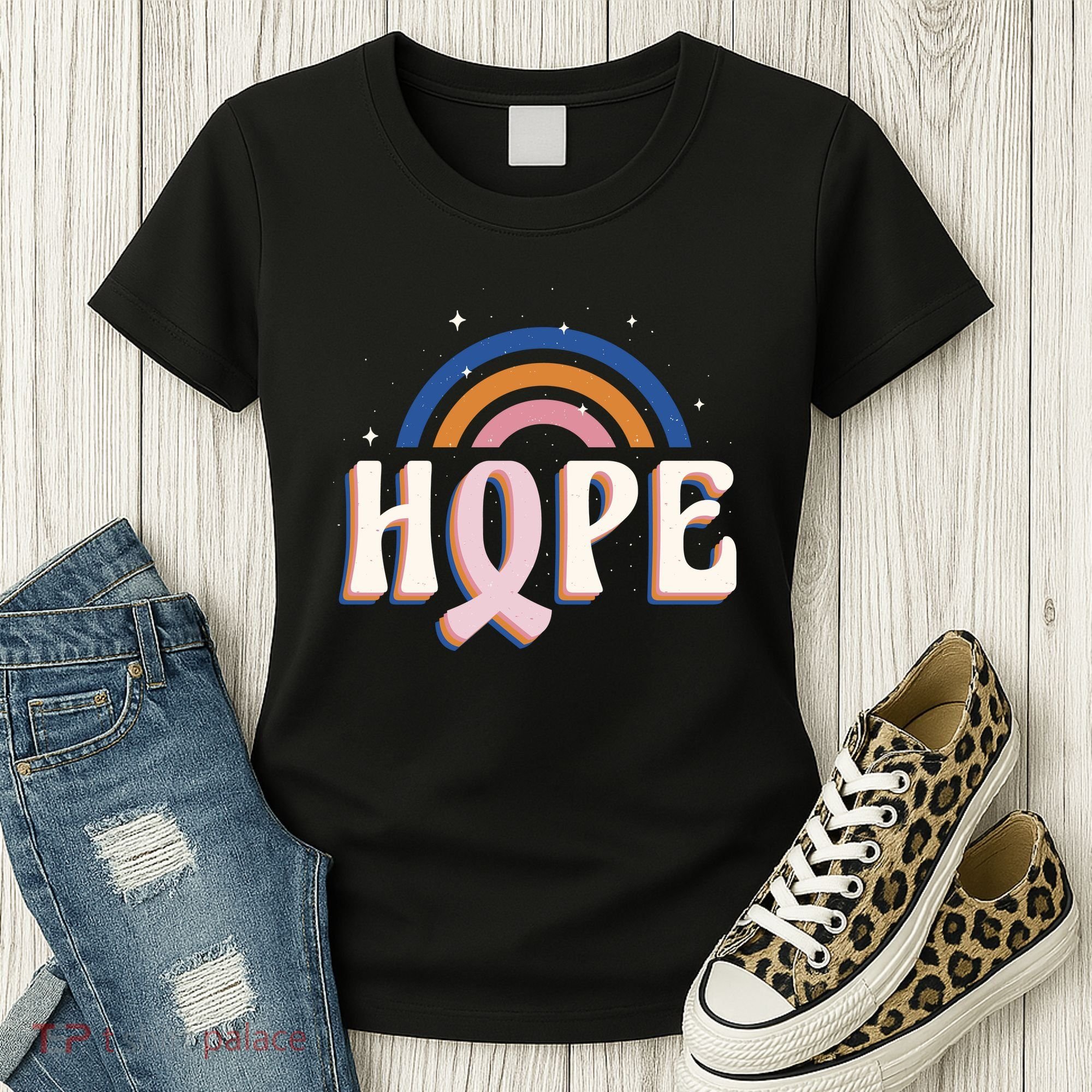 Hope Breast Cancer Awareness Rainbow Women's T-Shirt